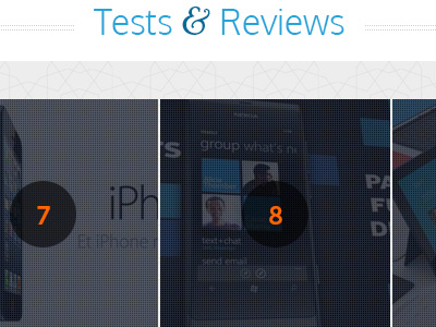 Tests & Reviews section design [The Nexties]