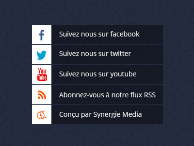 Footer social media links [The Nexties]