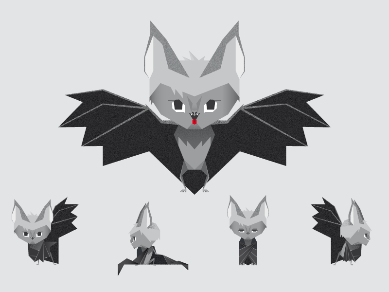 Bat bat character children educational game