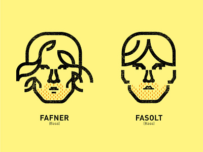 Fafner & Fasolt character design culture icon illustration info graphic manual illustration opera richard wagner