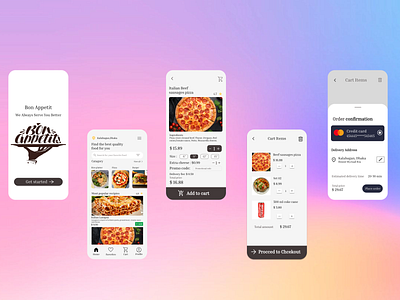 Restaurant app design branding design food ordering app restaurant typography