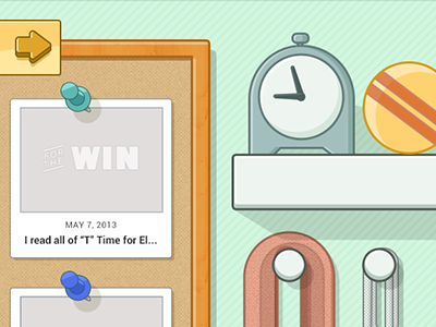 For the Win, detail flat illustration kids room