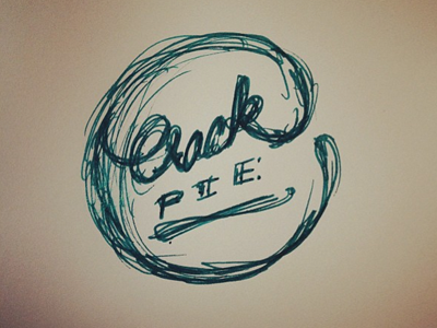 Crack Pie handdrawn typography