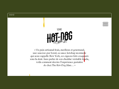 The hot-dog man brandidentity hot dog hotdog lettering lettrage webdesign