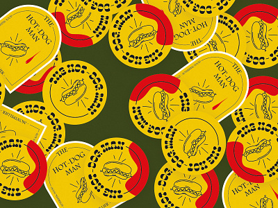 The hot-dog man stickers brandidentity design hot dog hotdogs illustration logo stickers