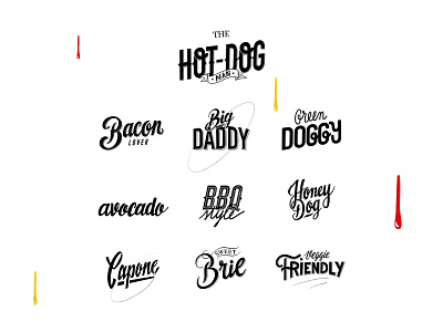 The hot-dog man lettering