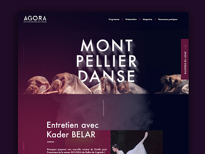 Agora Webdesign dance danse webdesign website