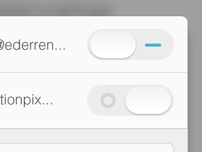 Flat Switch Login app clean flat ios7 iphone lightbox login switch white