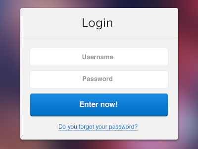 Login Box box clean login simple ui