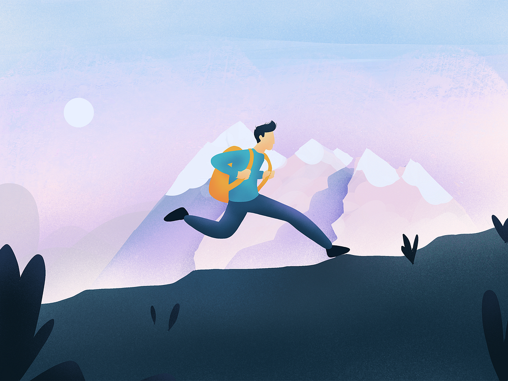 Journey Illustration by Eder Rengifo on Dribbble