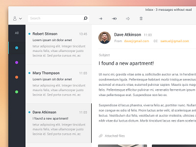 My OS - Inbox #1 clean inbox mail material minimalism modern operative system os peru