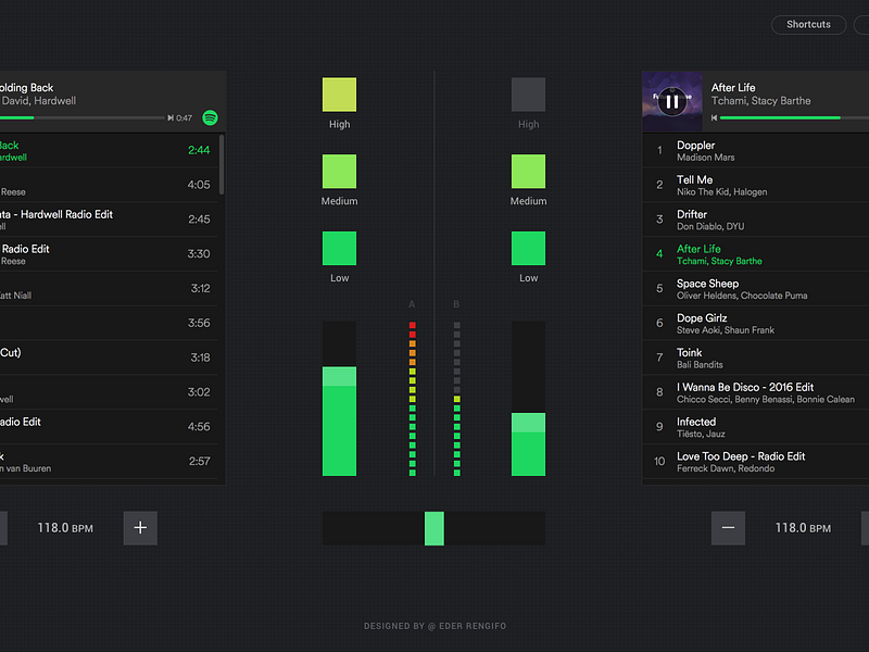 Playlist Mixer for Spotify by Eder Rengifo on Dribbble