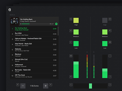 Playlist Mixer for Spotify mixer playlist product prototype sound spotify turntable ux widgets
