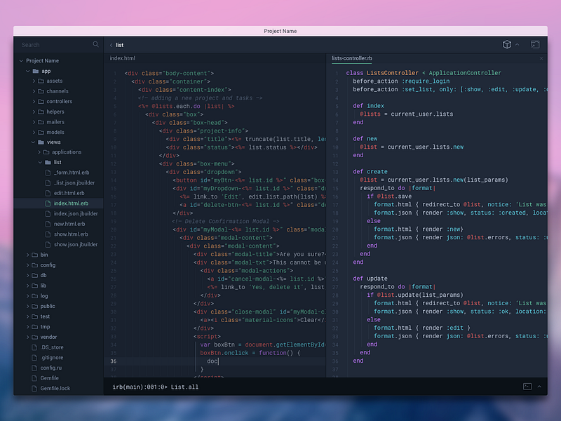 MVC Text Editor by Eder Rengifo on Dribbble
