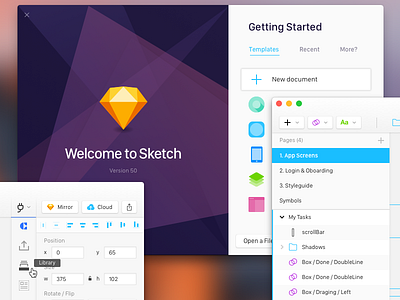 Re-designing Sketch clean craft redesign redesigning sketch sketch app software ui ux welcome welcome screen white