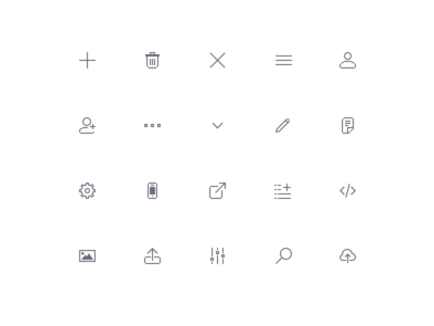 Pixel-art icon set