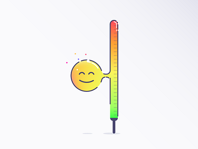 User Happiness creative design delightful emoji happiness illustration measuring happiness survey thermometer user user happiness
