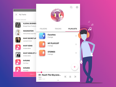 Music is my drug illustration android gradient music music app playlist