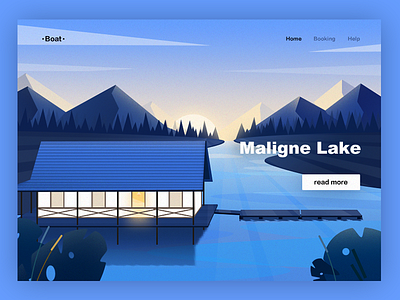 Maligne Lake illustration lake web