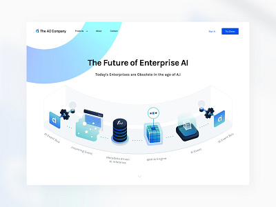 Ai Company - Illustration & Our Technology Page