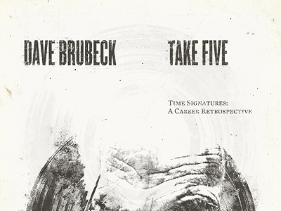 Take Five dave brubeck design poster