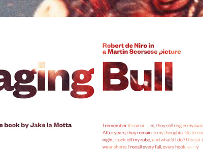 Raging Bull poster typography