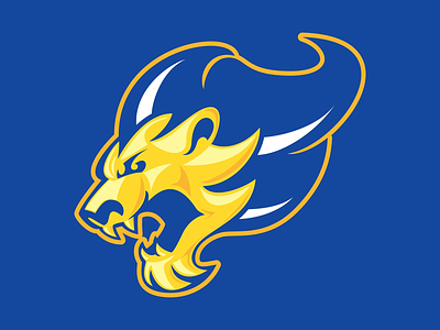 Rawr illustration lion logo sports vector
