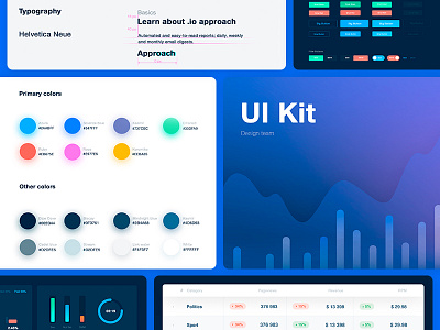 Styleguide and UI Kit charts color form guide guidelines styleguide template typography uikit