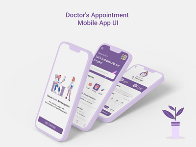 Doctor Appointment Mobile App UI app app design design graphic design mobile app ui design uiux