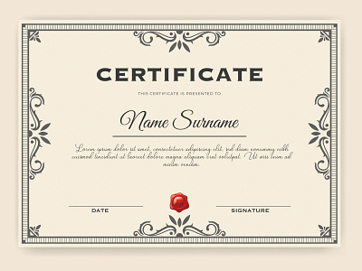 Certificate Design design graphic design