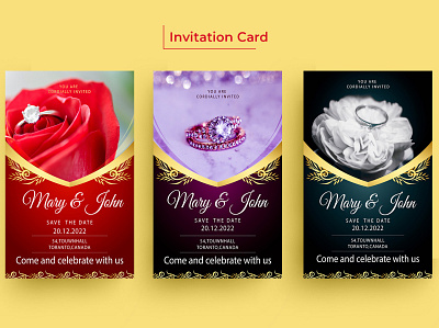 Invitation card design graphic design illustration savethedatedesigntemplate thankyoucard vector weddingcardmockup