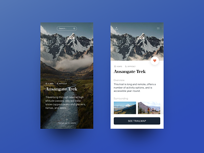 Peru — 1 of 3 adventure app explore fitness hiking interface interface design minimal mobile modern mountains nature outdoors peru product design travel travel app ui design uiux web design
