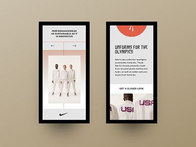 Nike x Olympics — 2 of 3 abstract app blog contemporary fashion grid interface japan layout minimal mobile mobile ui nike olympics photography typography ui design ui ux web design whitespace