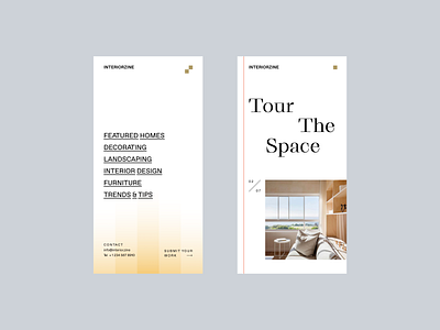 Interiorzine — 3 of 3 architecture contemporary furniture gradient home home decor house interaction interface interior design menu minimal mobile modern photography static typography ui web design website