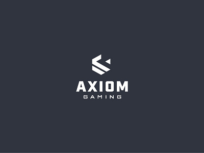 Axiom branding electronics flat forum gamer gaming geometric hexagon icon logo logodesign logotype shape triangle typography videogames