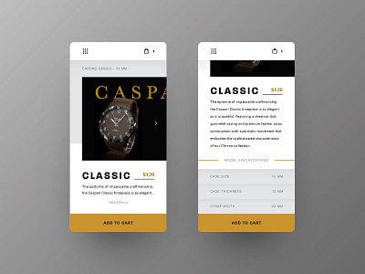 Artisan Collective — 3 / 3 app clock ecommerce interface mobile mobile design mobile ui place order product purchase retail time ui ux watch watches web design webdesign website