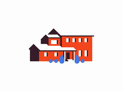 House Illustrations — #2 2d 2d house architecture build building flat home house house icon house illustration icon illustration minimal negative space negativespace neighborhood residential