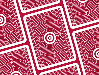 Playing Card Back card dna geometric health red round