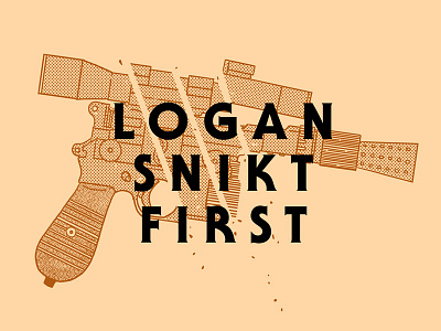 Logan Snikt First blaster lineart star wars type wolverine