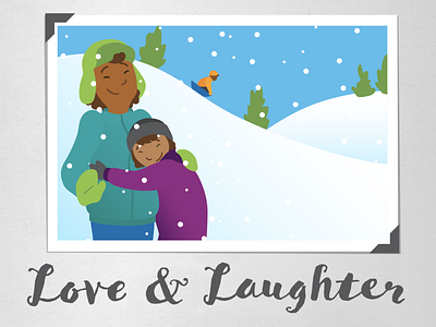 Love & Laughter hill illustration love sledding snow video winter
