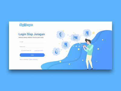 Siap Juragan Login page app design ui ux web