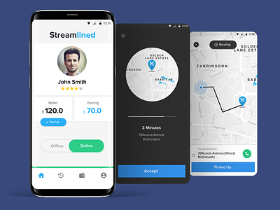 Streamlined rider app