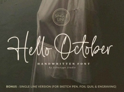 Hello october Font branding design font graphic design handwritten illustration lettering logo typeface typography