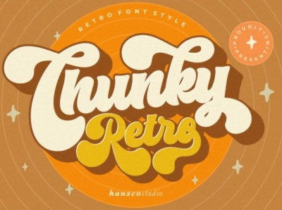 Chunky Retro | Font branding design display displayfont font graphic design handwritten illustration vector