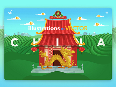 Illustrations China adobe app art brands computer graphics design illustrations illustrator logo photoshop tea vektor web web design