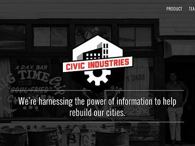 Civic Industries Site cities civic industrial logo onepage site web