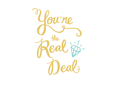 You're the real deal cintiq diamond hand lettering lettering real deal