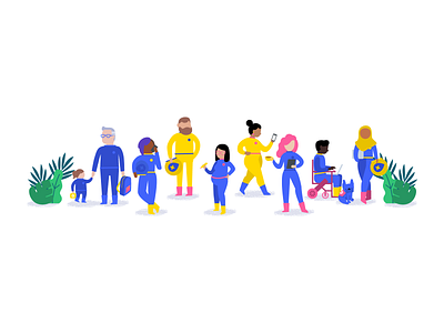 Illustrations for Mapbox's diversity and inclusion page