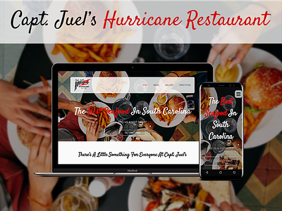 Capt Juel's Hurricane Restaurant mobile design mobile interfaces restaurant seafood small business typography ui design web design