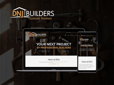 DNJ Builders construction housing mobile design mobile interfaces small business typography ui design web design